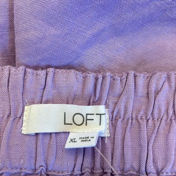 Loft lilac linen shorts Size XL New - Picture 5 of 7